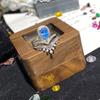 Clear Sky S925 Silver V-Crown Yellow Zircon Drop Ring: Luxury Stackable Double Layer Women's Ring