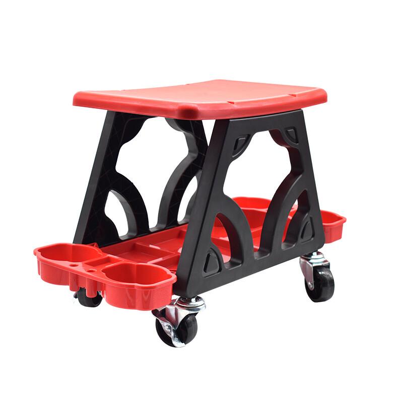 CNMF Mobile Automotive Detailing Work Stool with Storage