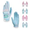 Golf High Breathable ST018 Women's Gloves, Pair, Grip, 360-Degree Microfiber, (Size 19, Blue)