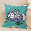 Cartoon Cute S_Simons Cat Cushion Cover Silky Short Plush Double-Sided Printed Pillow Case For Sofa All Seasons Home Decor Gift