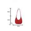 1Pcs Casual Solid Color Handbag For Daily Travel Women'S Stone Pattern Underarm Shoulder Tote Bag With Felt Material