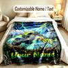 Coperta Personalizzata Tema Monster Truck Nome e Testo Personalizzati Morbida Calda Coperta da Divano Decorazione per la Casa