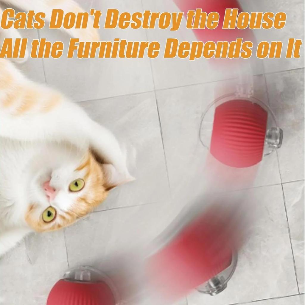 2PCS Smart Motion Pet Ball - Fur Buddy Friends (Red+Blue)