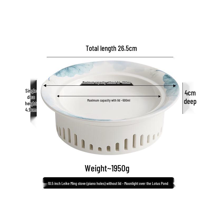 Ceramic Deep Serving Plate with Candle Warming Base
