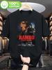 Summer First Blood Movie Tshirt  Iconic John J Rambo Print Shirt Mens Round Neck Short Sleeved Tshirt