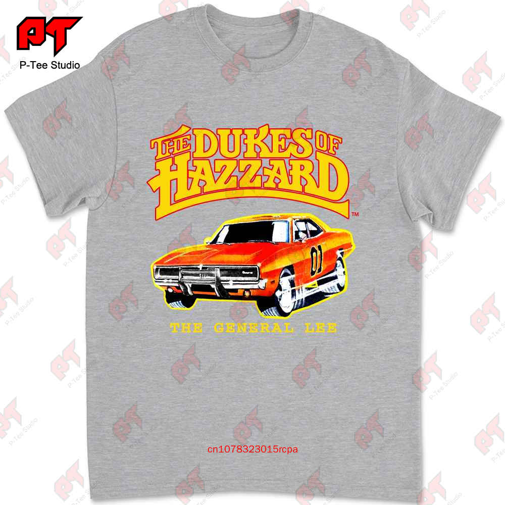 Vintage The Dukes Of Hazard General Lee T Shirt Size Large Black Single Stitch FMZN