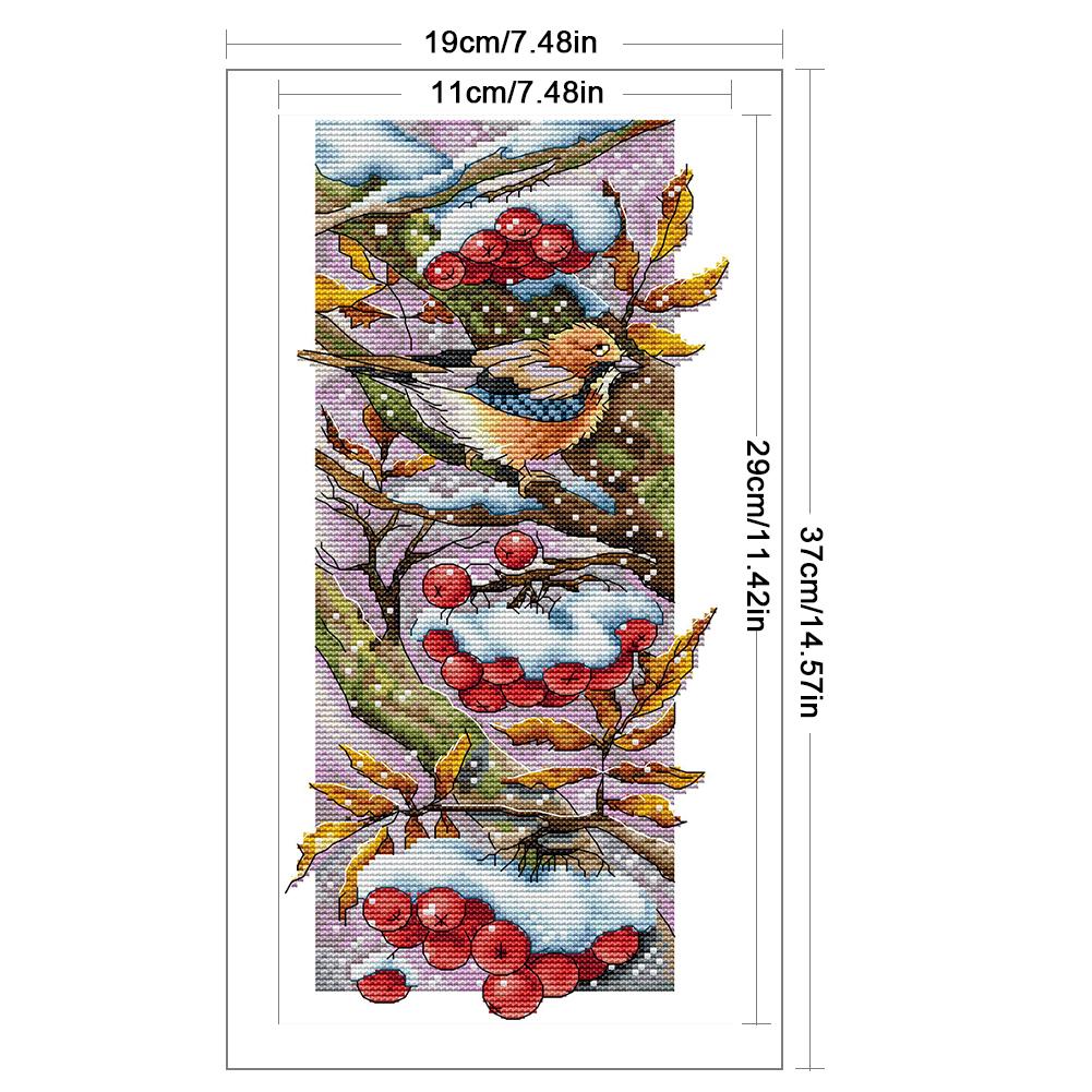 Partial Embroidery Eco-cotton Thread 14CT Printed Scenery Cross Stitch Kit