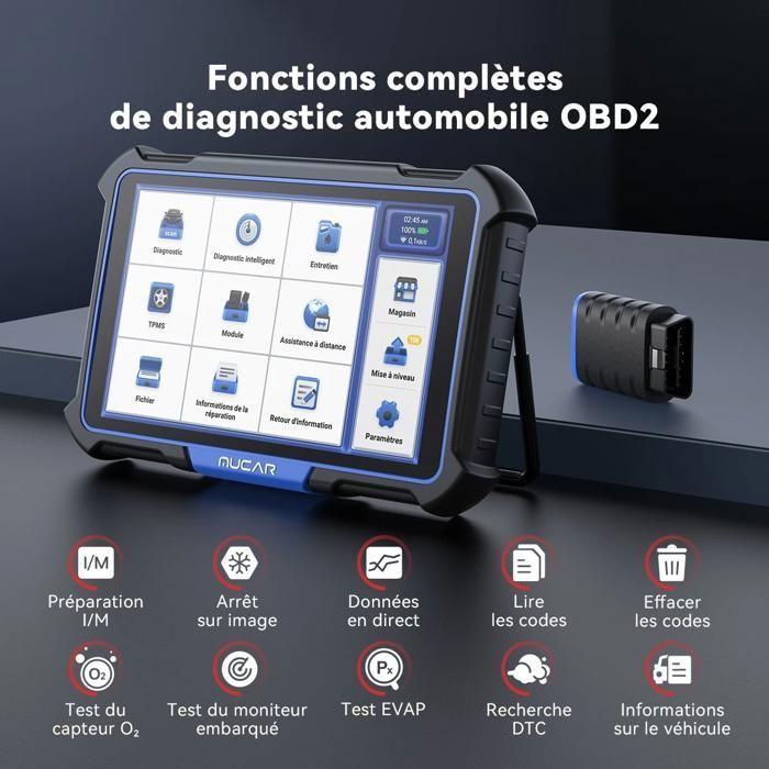 OBD2 diagnostický nástroj - BAZARLAND30 - MUCAR VO8 - Kompletní diagnostika - Kódování ECU - Kompatibilní s 20K+ modely