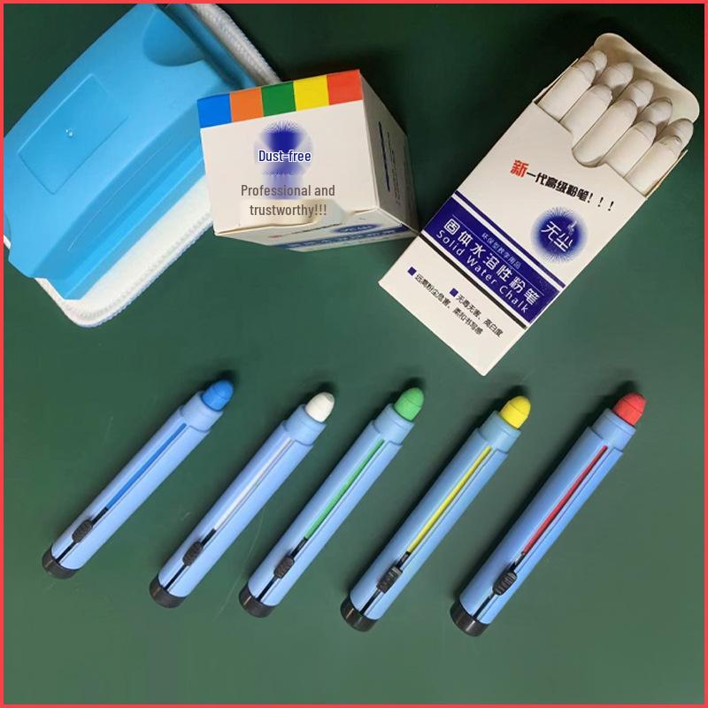 Sada barevných kříd bez prachu, rozpustných ve vodě - Stíratelná, stíratelná za mokra pro domácí a školní použití