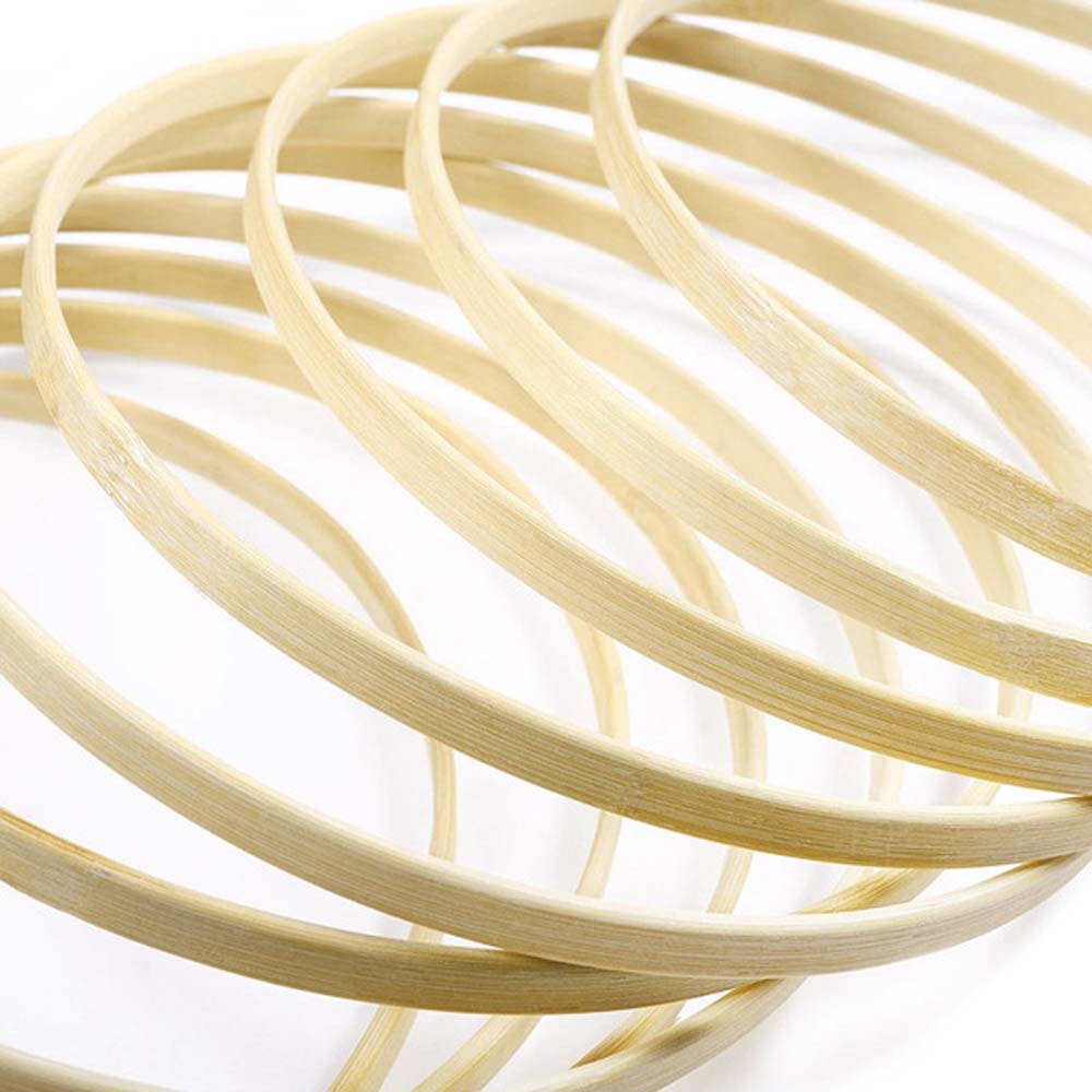 DIY Kunsthandwerk Stickerei Traumfänger Handwerk Reifen Strickwerkzeug Holzrahmen Reifen Bambus Kreis