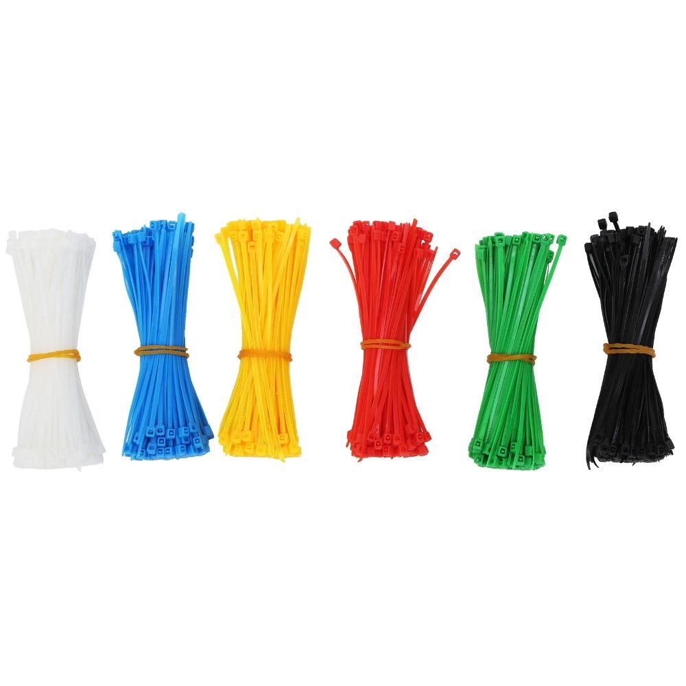 900pcs Self-Locking Multicolor Zip Ties 6 Colors Portable Zip Ties  Cord Management