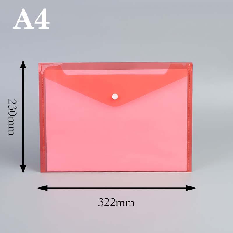 Custom Transparent File Bags with Cartoon Design and Snap Button Closure - A4 & A5 Sizes