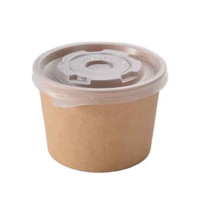 Homeglen 8oz Disposable Kraft Paper Bowls with Lids