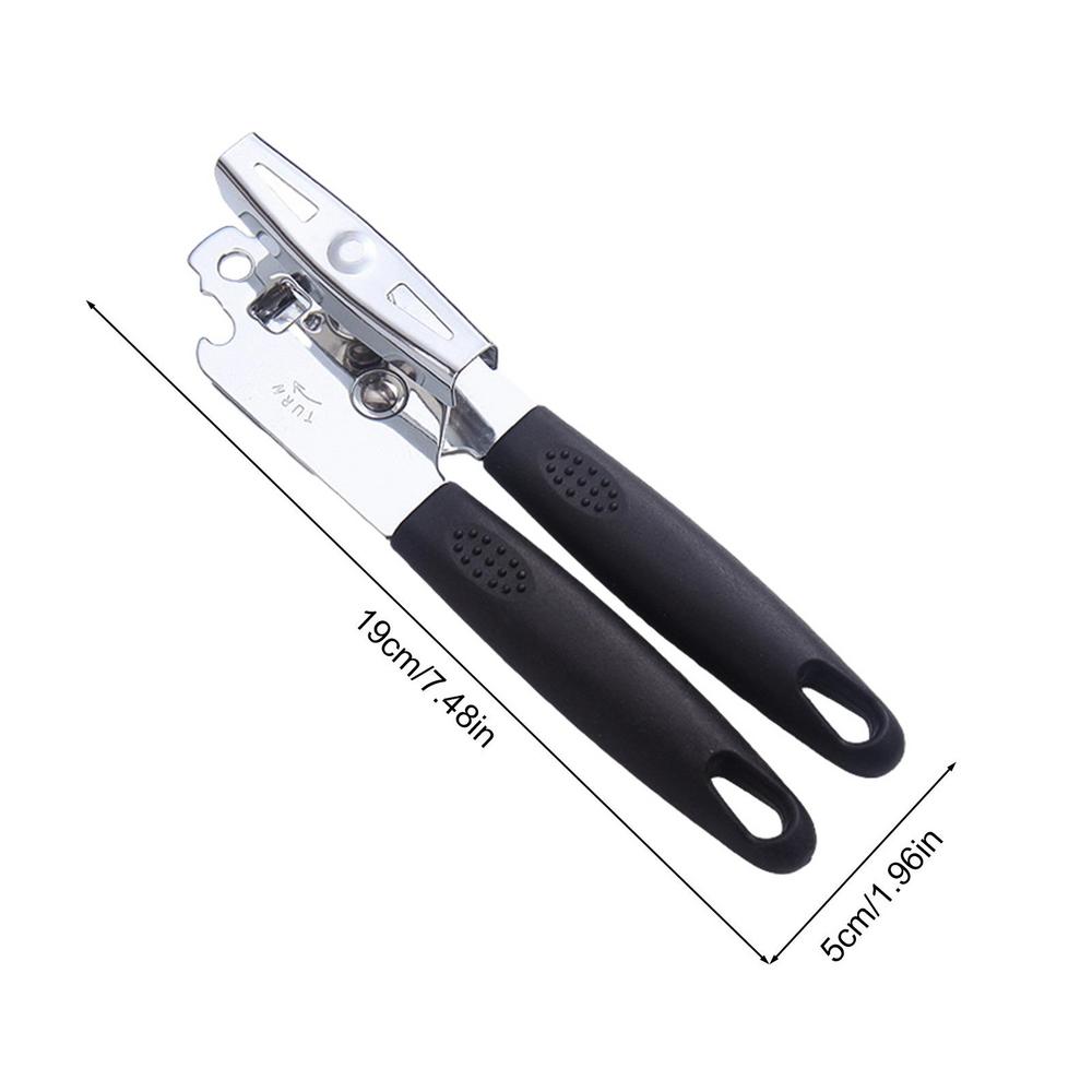 Can Opener Manual Stainless Steel Bottle Opener Rust Proof Kitchen Tool Ergonomic Handles Heavy Duty Top Remover For Any Sized