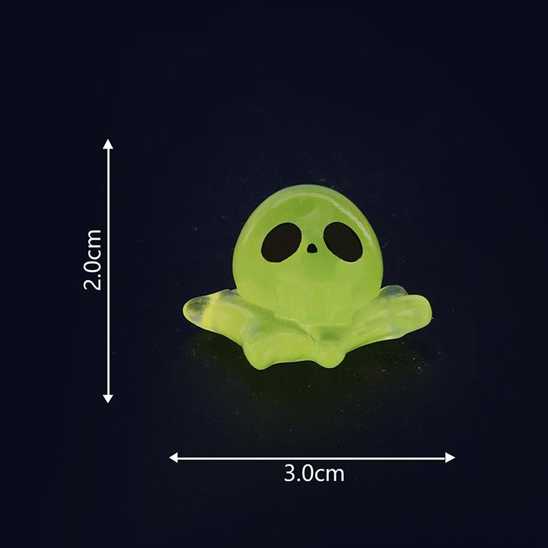 Cartoon Noctilucent Halloween Pumpkin Ghost Small Ornaments Creative Resin Crafts Creative Model DIY Home Decoration Accessories