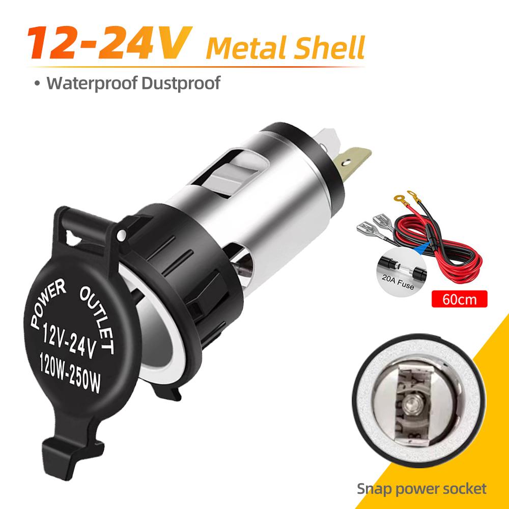 Presa Accendisigari Auto 12V 120W Con Cablaggio E Fusibile - 3 Pezzi, Impermeabile, Sostituzione Universale Per Camper, Auto, Camion