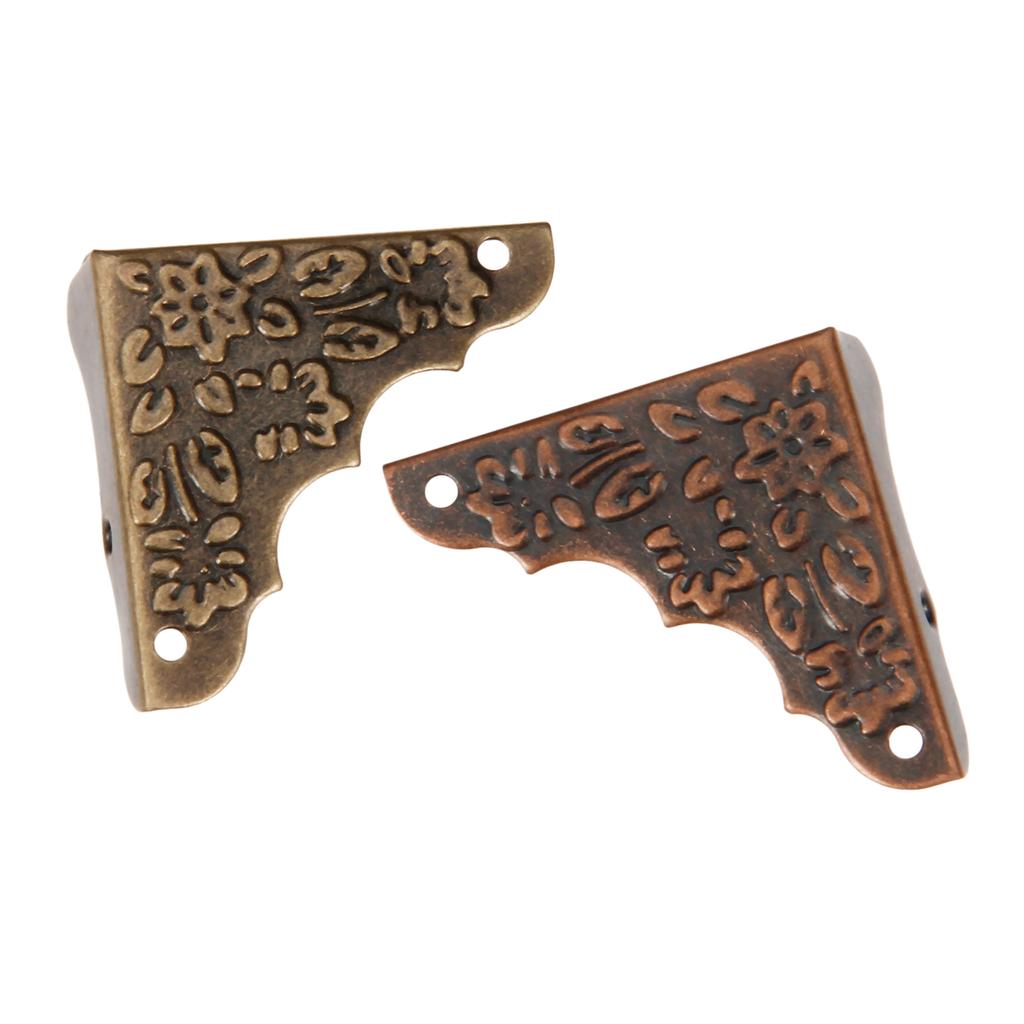4Pcs 37mm Zinc Alloy Jewelry Gift Wood Box Picture Frame Corner Decorative Protector Guard Decorative Bracket Furniture Hardware