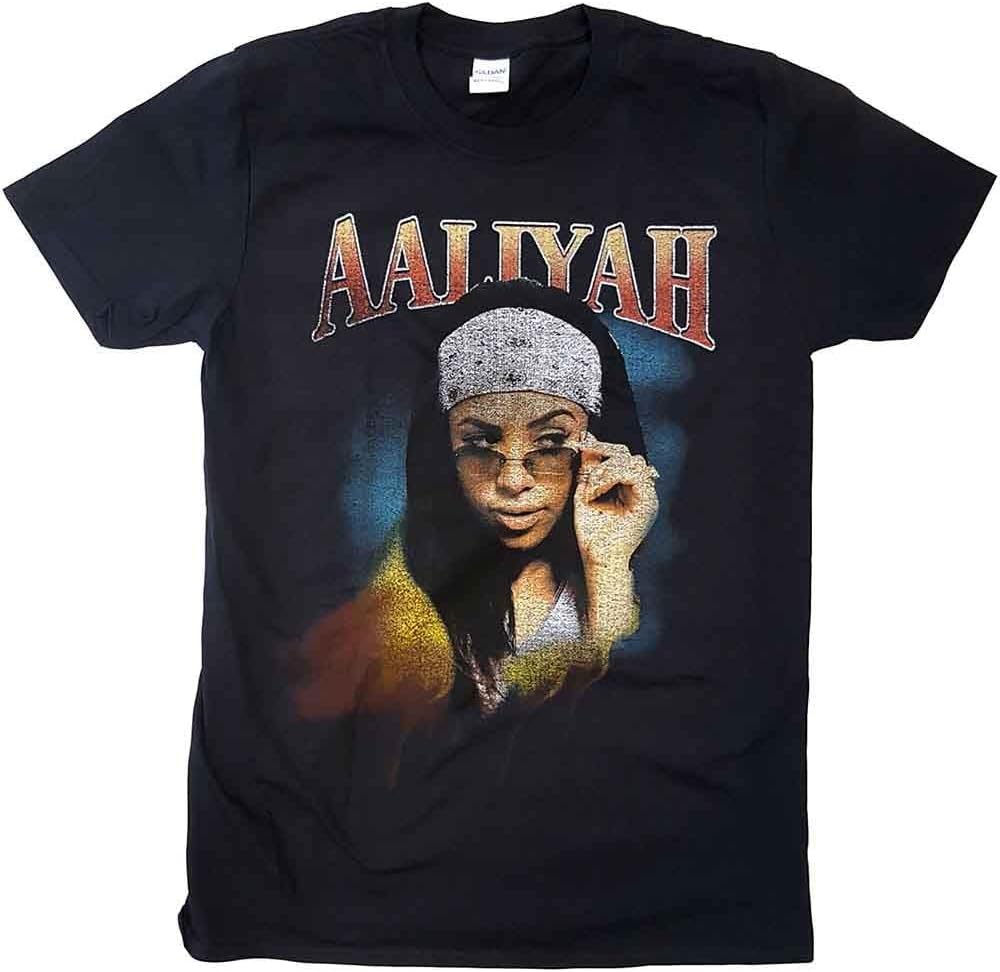 Aaliyah Men s Trippy Slim Fit T-Shirt Black S разноцветный
