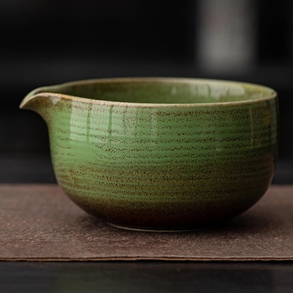 Ceramic Matcha Bowl Kiln Discoloration Smooth Green Tea Maker Cup High Temperature Resistant Large Capacity Tea Brush Stand