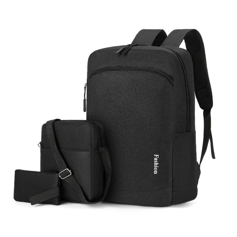 Fashion Casual Backpack Three Piece Set for Men's Travel Backpack Commuting Large Capacity Bag Computer Bag