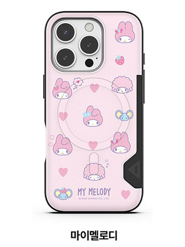 Korea Hello Kitty iPhone 17 Pro Max Magnetic Case with Small Icon and Card Slot