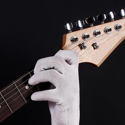 Folkgitarre Nylon Übungshandschuhe - Dünne Weiße Holz-Instrumentenhandschuhe
