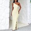 YL25565 One-Shoulder Sexy Dress - 2026 Summer Slit Hip-Hugging Skirt