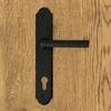 ALBA handle with plate for 90mm insert, BLACK