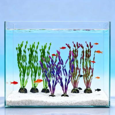 8 Stück Lebendige Künstliche Pflanzen - Langlebiges PE Aquascaping Set für Aquariendekoration, Wasserpflanzen, Aquarium Dekor