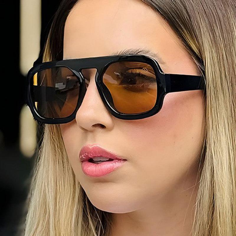 Fashion Square Brand Designer Sunglasses Men Women New Oversized Vintage Shades Glasses Travel Outdoor Eyewear Uv400