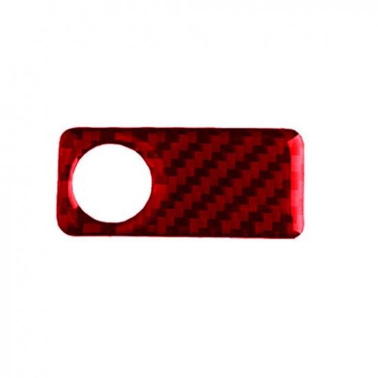 Red Carbon Fiber Co-pilot Storage Box Cover Trim For Mercedes-Benz W204 2007-14
