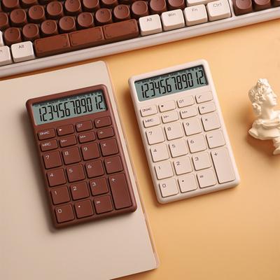 Office Calculator LCD Display Sensitive Button Battery Operated 12-Digit Mathematical Electronic Calculator