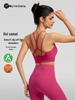 Women's Stylish Thin Strap Sports Bra with Semi-Fixed Cups, High Elasticity, Beautiful Back, Solid Color, for Yoga and Fitness