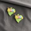 10Pcs New Resin Cartoon Snails, Bees, Butterflies And insects Flat Back Parts Decorative Hair Bow Accessories