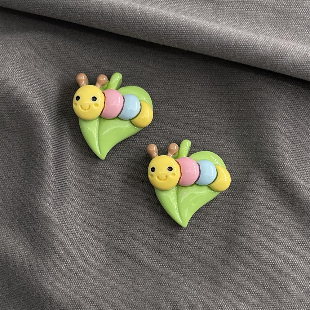 10Pcs New Resin Cartoon Snails, Bees, Butterflies And insects Flat Back Parts Decorative Hair Bow Accessories