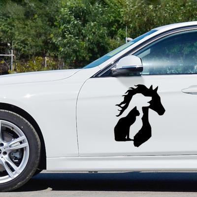 Cute Horse Dog Decal for Cat Sticker Truck Laptop Motorcycle Car Window Bumper