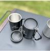 Outdoor Double-Layer Stainless Steel Camping Cup - Insulated Anti-Scald for Coffee, Tea, Wine, with Mountaineering Hook.