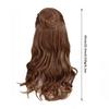 Modische gemischtbraune lange lockige Haare Chemiefaser synthetische Perücke | Berühmter Zeichentrickfilm-Charakter Belle Cosplay-Perücke