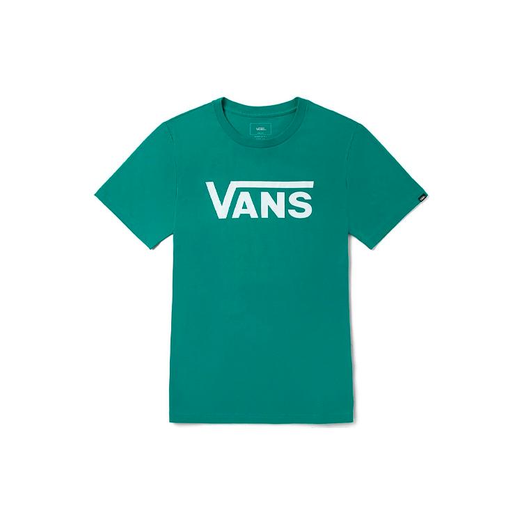 Vans T Shirts Unisex Green Crew Neck Moderate Straight Fit VN0A4MM6Z6E XS