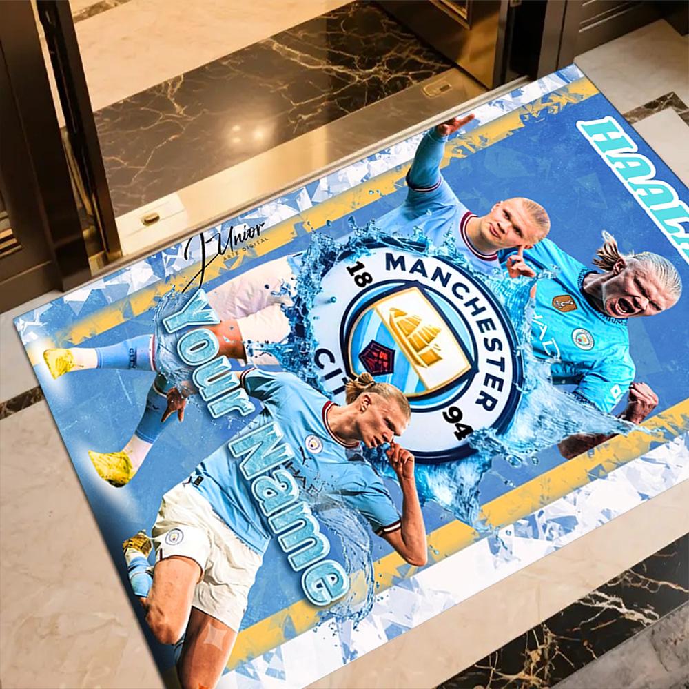 Haaland (108) Personalized Text Area Rug Design for Kitchen Game Room Foyer Dormitory Antislip Carpet Anime Office Decor