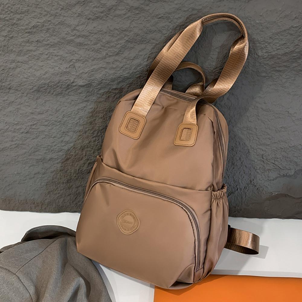 Solid Color Travel Shoulder Bag Korean Style Fitness Bag Cute Sport Nylon Backpack  Travel