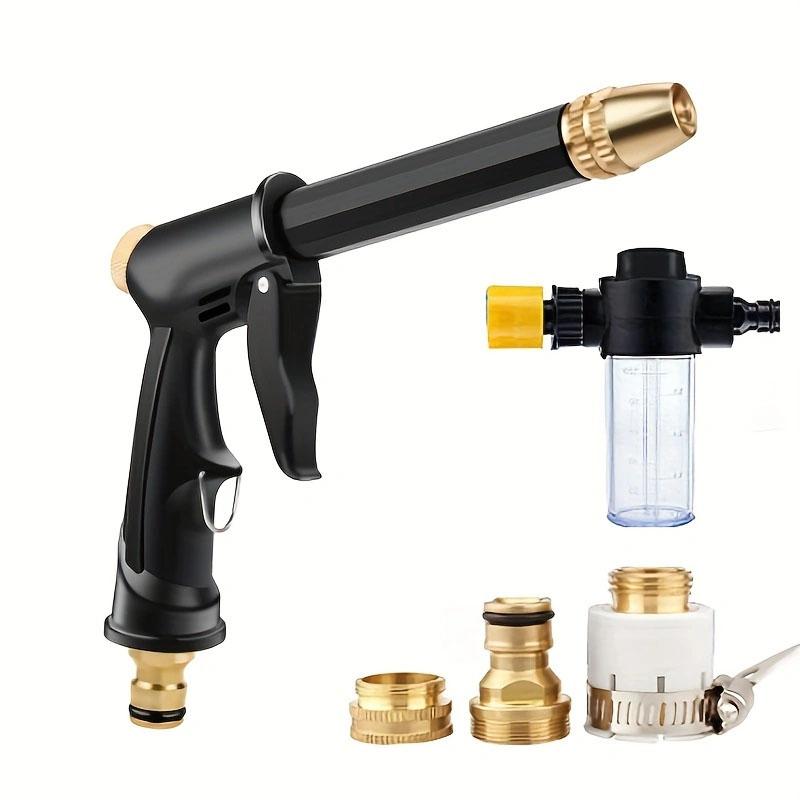 

1 комплект водяного пистолета высокого давления для мойки автомобилей, садового полива, насадки для разбрызгивателя, пенопластовая резьба, быстроразъемное соединение