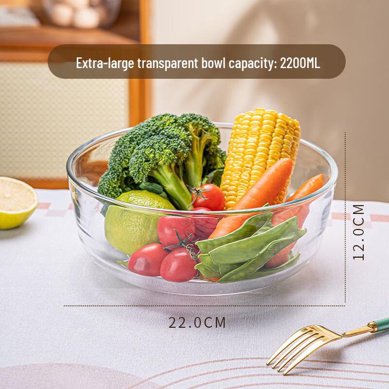 Qianxing Large Transparent Glass Bowl Set