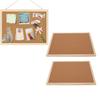 2Pcs Cork Boards 30X40Cm With Wooden Frame Walls Decorative Hanging Pin Notice Memo Bulletin Board Cork Boards