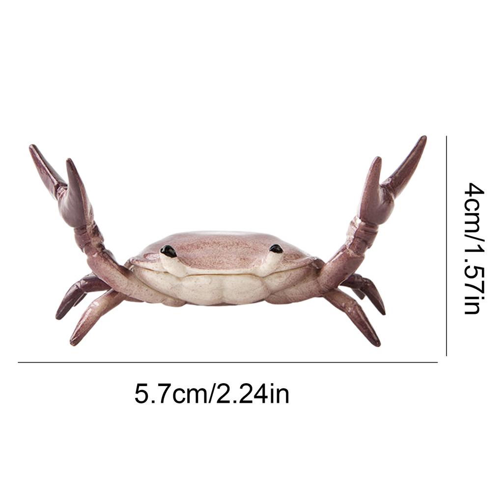 Cute Crab-Shaped Pen Holder Decorative Sculpture Sturdy Desktop Accessories Novelty Stand for Office Home Study Desk Tabletop