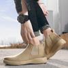 Retro Samt Chelsea Boots für Herren Mode Lässige Herren Knöchelboots Bequem Wasserdicht Outdoor Zum Hineinschlüpfen Lederschuhe für Herren