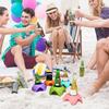 5-15Pcs Plastic Beach Cup Holders Multicolor Portable Beach Sand Coaster Outdoor Party Sand Drink Holders Beer Stand Accessories