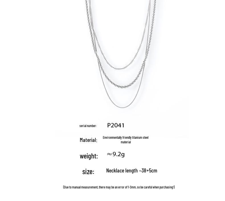 Europäisch-Amerikanische Kubanische Titan Mehrlagige Halskette: Hip-Hop Stil Choker für Frauen