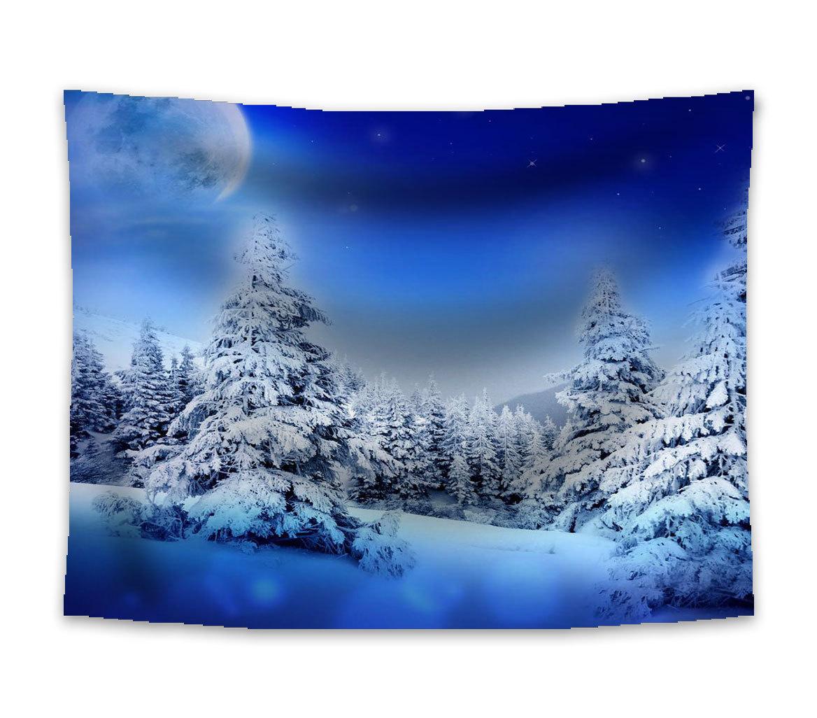 С Рождеством печатный домашний декор гобелен настенный для спальни гостиной Настенный — фото 16