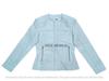 Biker Stylish Real Soft White Lambskin Leather Motorcycle Style Women's Jacket